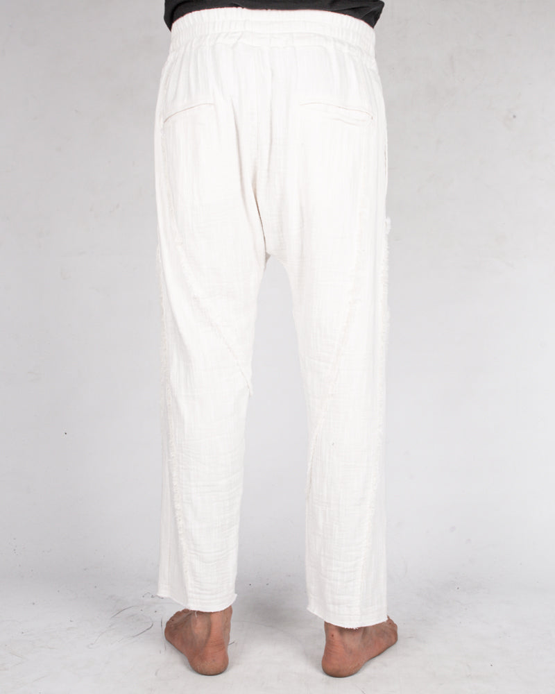 La haine inside us - Cotton trousers white - Stilett.com