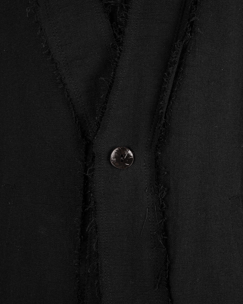 Crumpled linen cotton trench