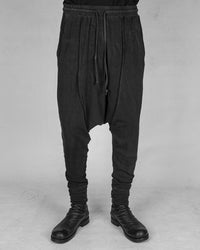 Drop crotch cotton jerey trousers