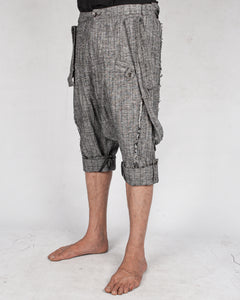 La haine inside us - Drop crotch linen trouser grey - Stilett.com