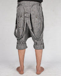 La haine inside us - Drop crotch linen trouser grey - Stilett.com
