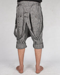 La haine inside us - Drop crotch linen trouser grey - Stilett.com
