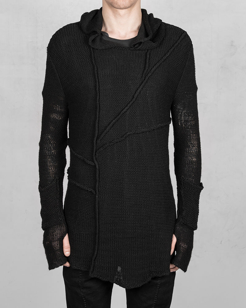Dubz knitted hood sweater