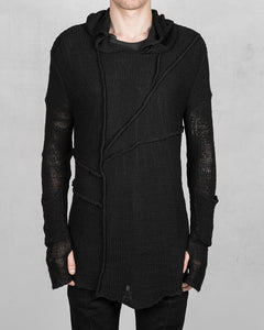 Dubz knitted hood sweater