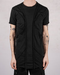 Flamed jersey t-shirt black