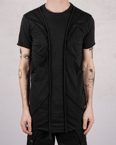 Flamed jersey t-shirt black