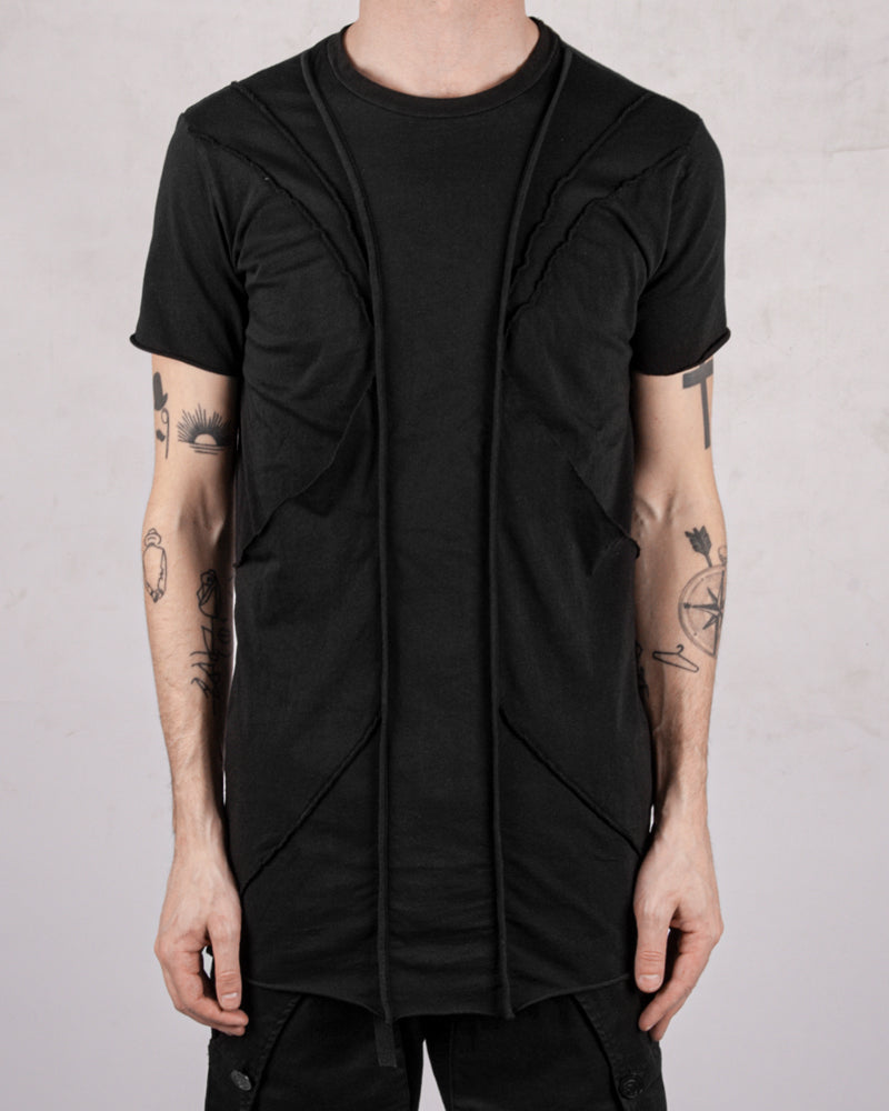 Flamed jersey t-shirt black