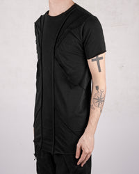 Flamed jersey t-shirt black