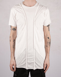 Flamed jersey t-shirt white