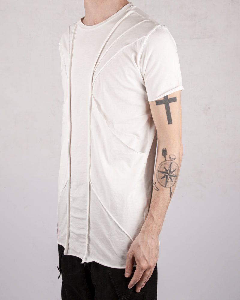 Flamed jersey t-shirt white