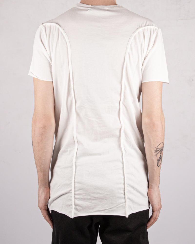 Flamed jersey t-shirt white