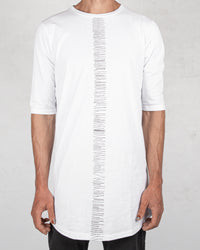 La haine inside us - Frontal seam tshirt long white - Stilett.com