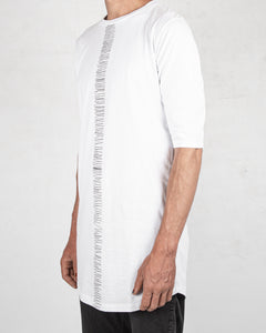 La haine inside us - Frontal seam tshirt long white - Stilett.com