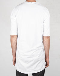 La haine inside us - Frontal seam tshirt long white - Stilett.com