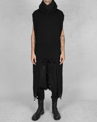 High neck knit sweater