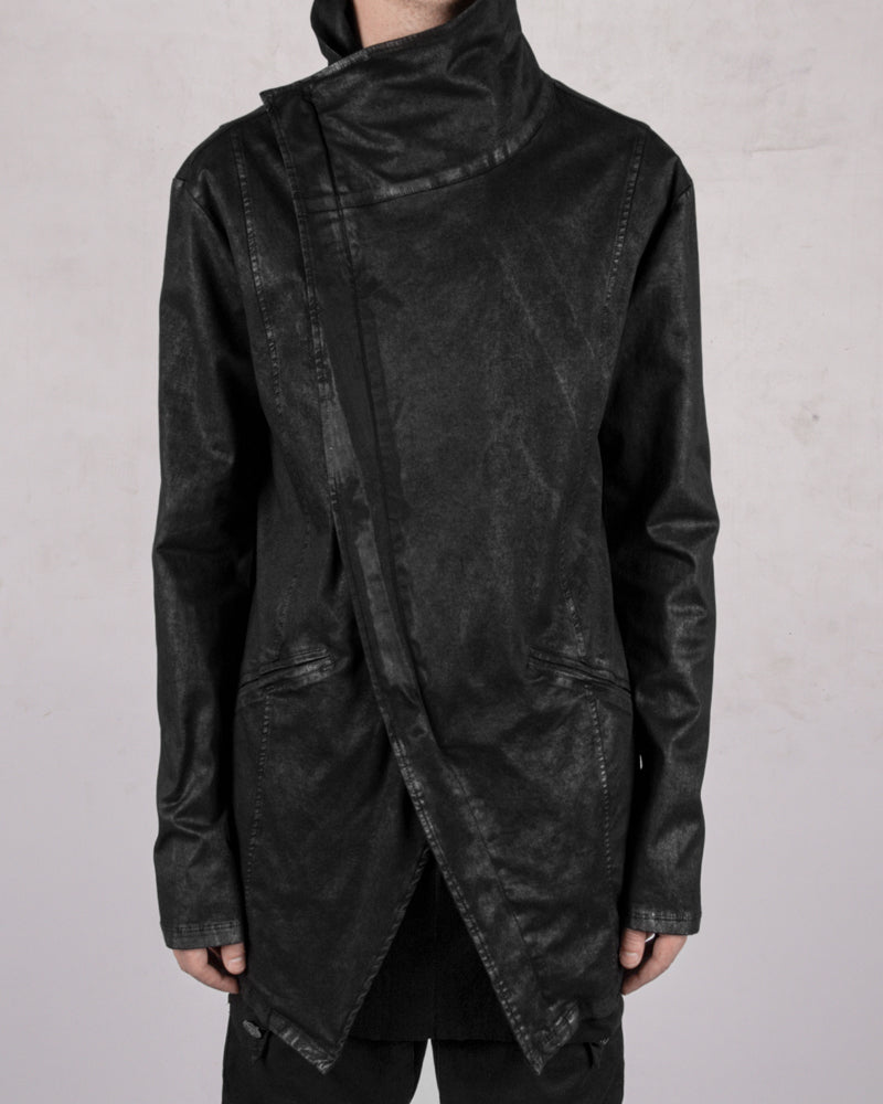 Laminated cotton gabardina jacket