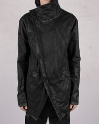 Laminated cotton gabardina jacket