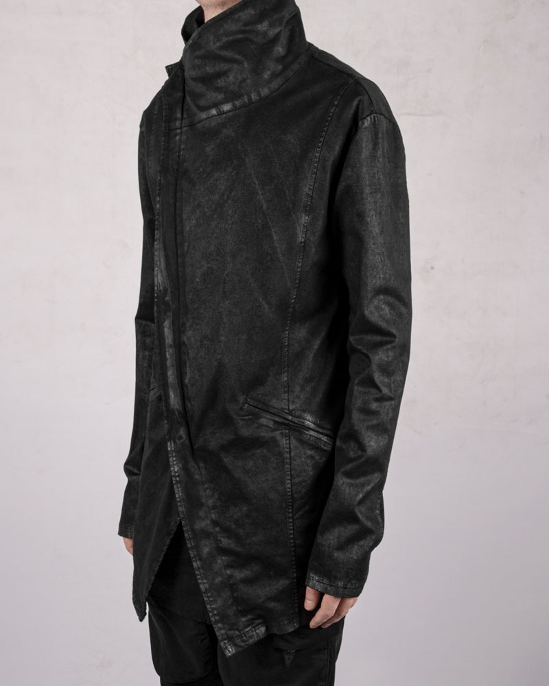 Laminated cotton gabardina jacket