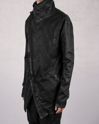 Laminated cotton gabardina jacket