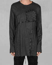 Laminated jersey cotton sweater
