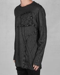 Laminated jersey cotton sweater