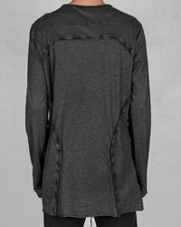 Laminated jersey cotton sweater