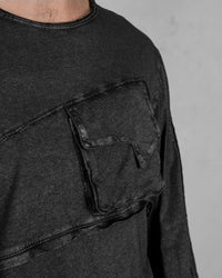 Laminated jersey cotton sweater