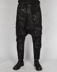 La haine inside us - Laminated low crotch gabardina cotton trouser - Stilett.com