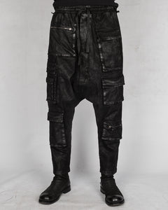 La haine inside us - Laminated low crotch gabardina cotton trouser - Stilett.com