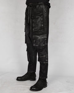 La haine inside us - Laminated low crotch gabardina cotton trouser - Stilett.com