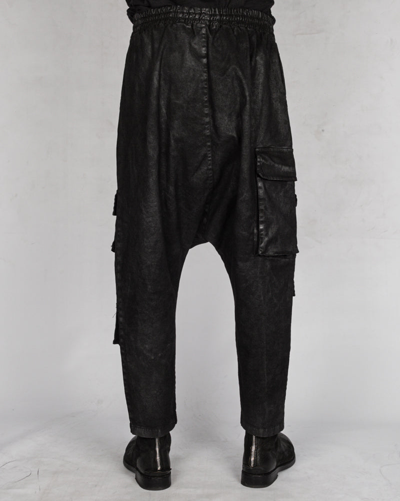 La haine inside us - Laminated low crotch gabardina cotton trouser - Stilett.com
