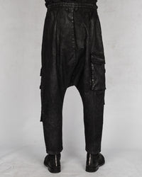 La haine inside us - Laminated low crotch gabardina cotton trouser - Stilett.com