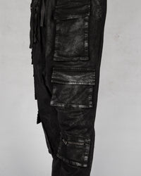 La haine inside us - Laminated low crotch gabardina cotton trouser - Stilett.com