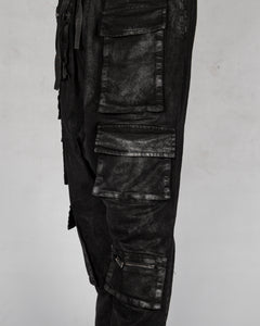La haine inside us - Laminated low crotch gabardina cotton trouser - Stilett.com