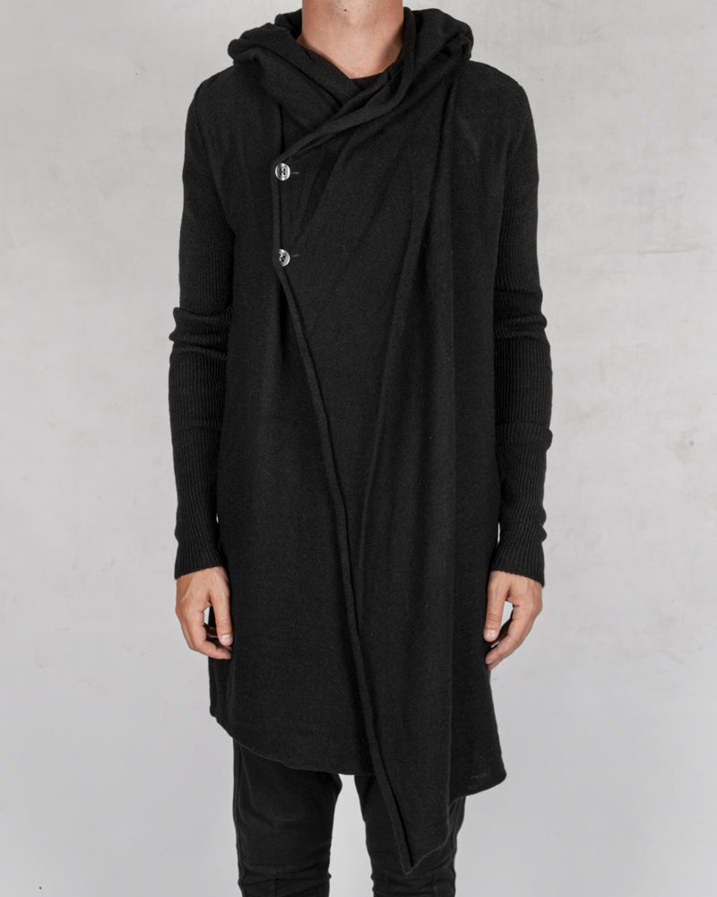 La haine inside us - Long asymmetric wool cardigan - Stilett.com