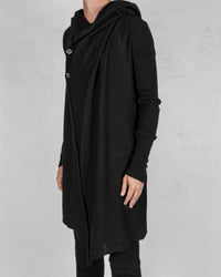 La haine inside us - Long asymmetric wool cardigan - Stilett.com
