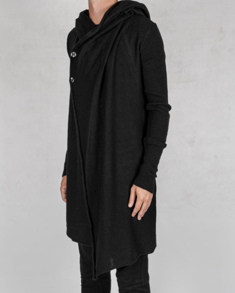 La haine inside us - Long asymmetric wool cardigan - Stilett.com