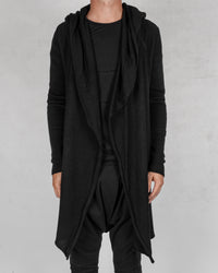 La haine inside us - Long asymmetric wool cardigan - Stilett.com