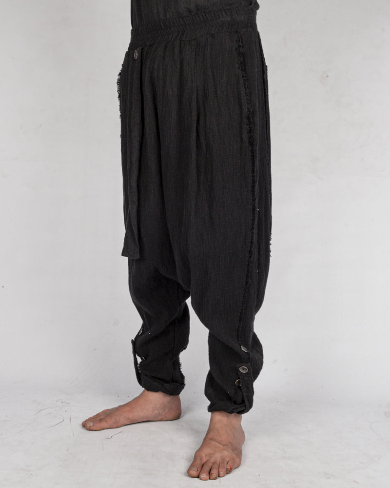 La haine inside us - Low crotch cotton trousers - Stilett.com