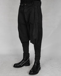 La haine inside us - Low crotch gabardina cotton trouser - Stilett.com