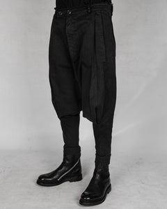 La haine inside us - Low crotch gabardina cotton trouser - Stilett.com