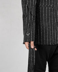 La haine inside us - Pinstripe cotton jacket - Stilett.com