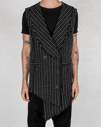 La haine inside us - Pinstripe cotton vest - Stilett.com