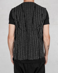 La haine inside us - Pinstripe cotton vest - Stilett.com