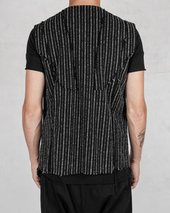 La haine inside us - Pinstripe cotton vest - Stilett.com