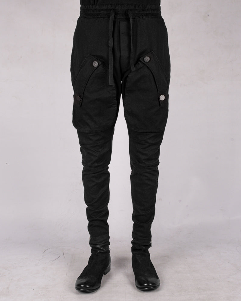 Stretch gabardina cotton trousers