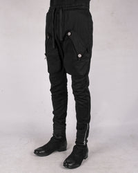 Stretch gabardina cotton trousers