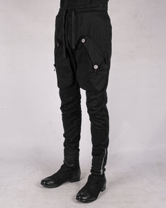 Stretch gabardina cotton trousers