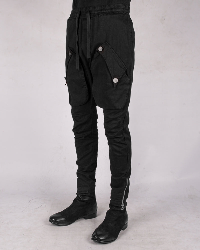 Stretch gabardina cotton trousers