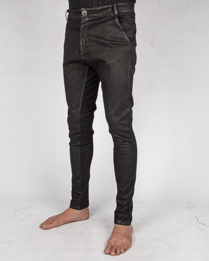 La haine inside us - Stretch laminated trouser - Stilett.com